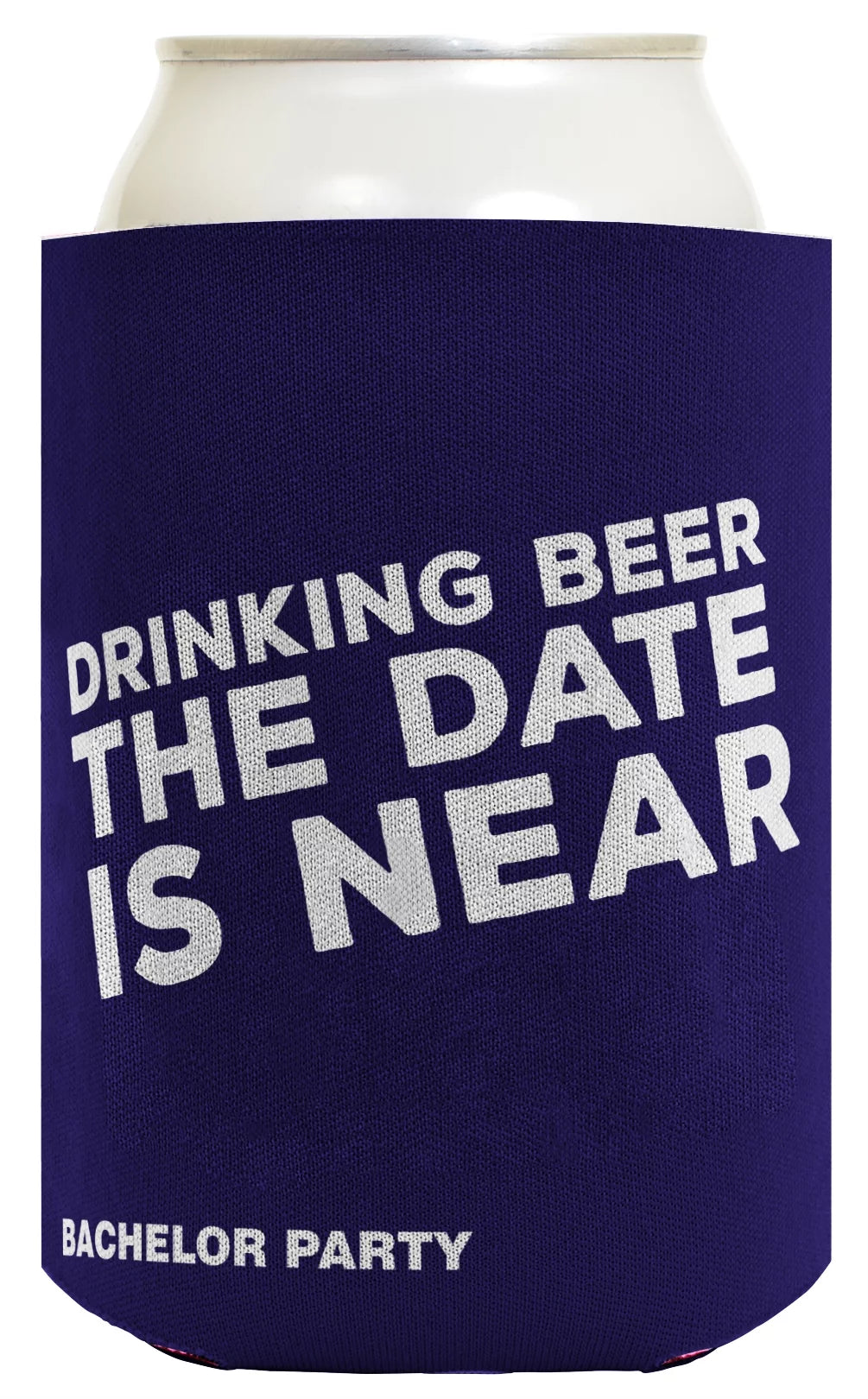 ThisWear Funny Beer Coolie Bachelor Party Drinking Beer Date Is Near Gag Gift Wedding Party 2 Pack Can Coolie Drink Coolers Coolies Navy
