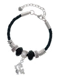Delight Jewelry Silvertone Hit the Sweet Spot with Softball Mom Celtic Knot Leather Bead Bracelet, 7+2 Extender