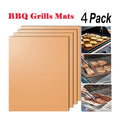 LELINTA Copper Grill Mat and Bake Mat Set of 4 Non Stick BBQ Grill & Baking Mats -  Easy to Clean - Works on Gas, Charcoal, Electric Grill