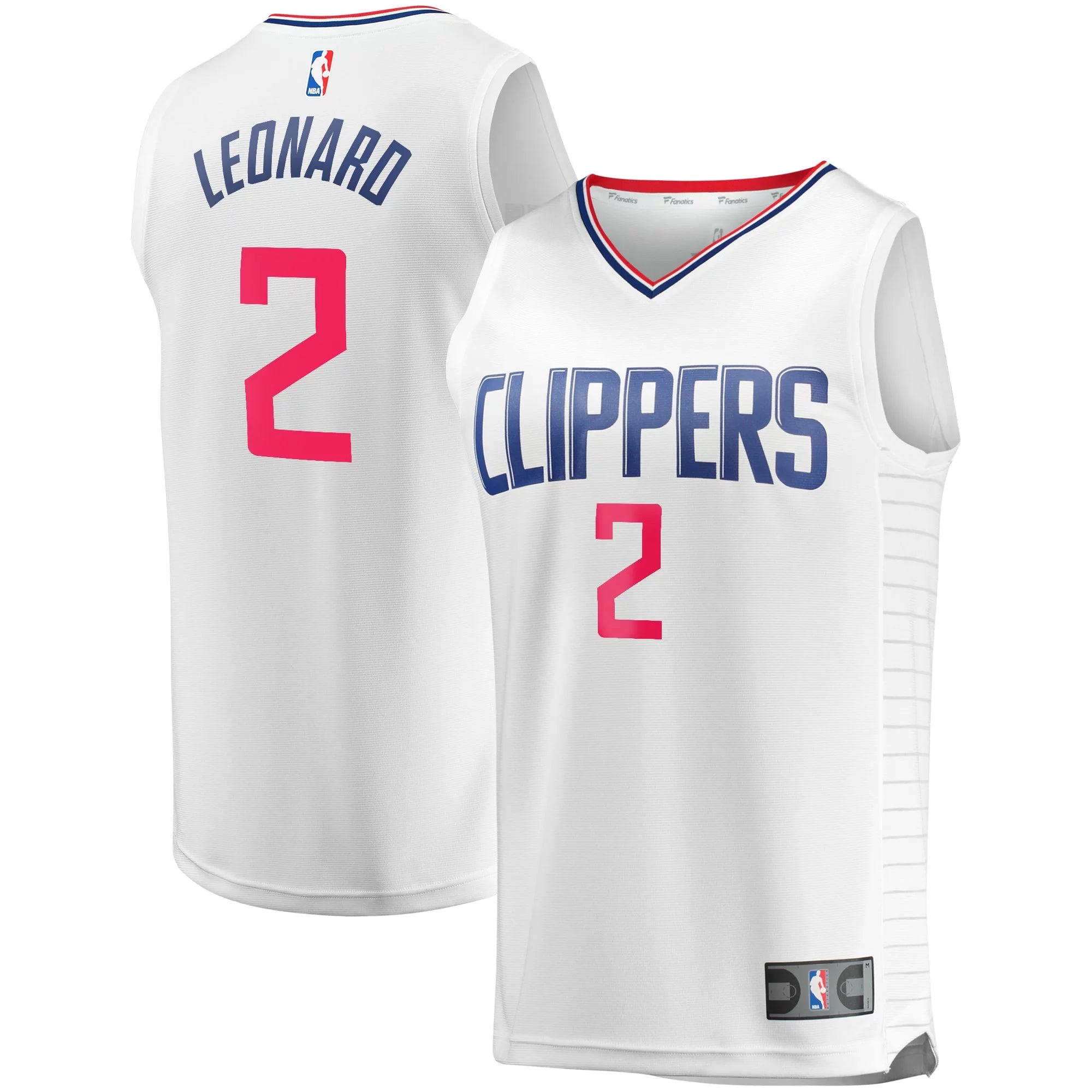 Men's Fanatics Branded Kawhi Leonard White LA Clippers Fast Break Replica Player Jersey - Association Edition