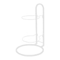Baoblaze 2 Tier Ball Rack Ball Storage Display Durable Indoor Basketball Storage Rack White