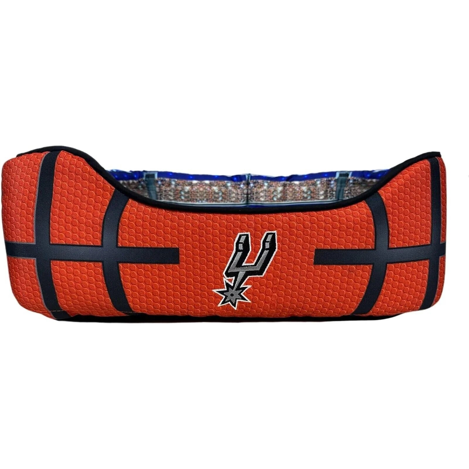 Pets First NBA Stadium Pet Pillow Bed for Dogs Sporty Basketball Dog Bed and Lounge Cushion San Antonio Spurs