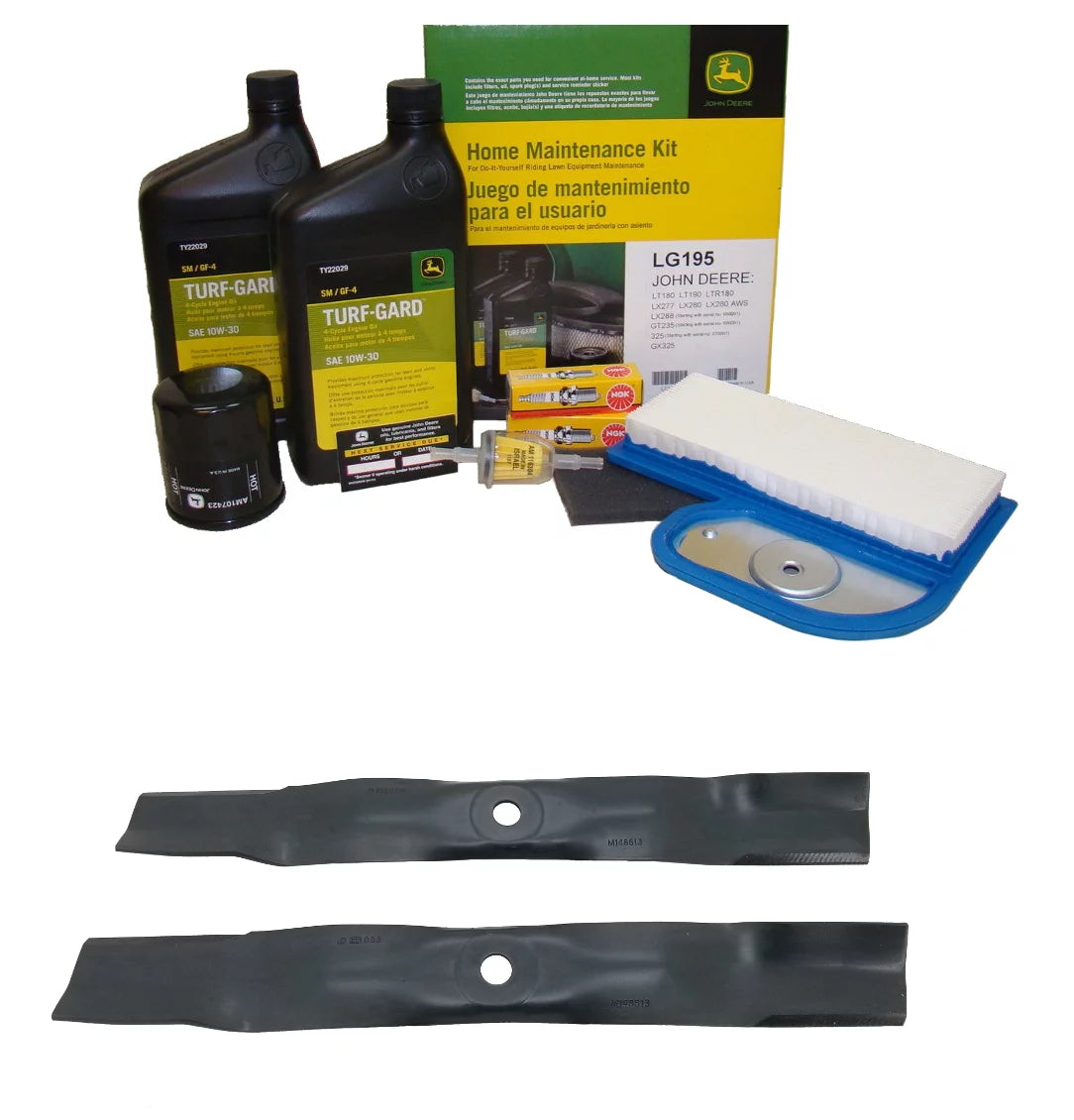 John Deere Original Equipment Model LX277 Maintenance Kit + Standard Blades, 42C Mower Deck