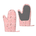 ZNDUO Kitchen Oven Gloves, Durable Heat Resistant Oven Gloves with Quilted Liner Non-Slip Textured Grip Perfect for BBQ, Baking, Cooking and Grilling, Geometric Colorful Memphis
