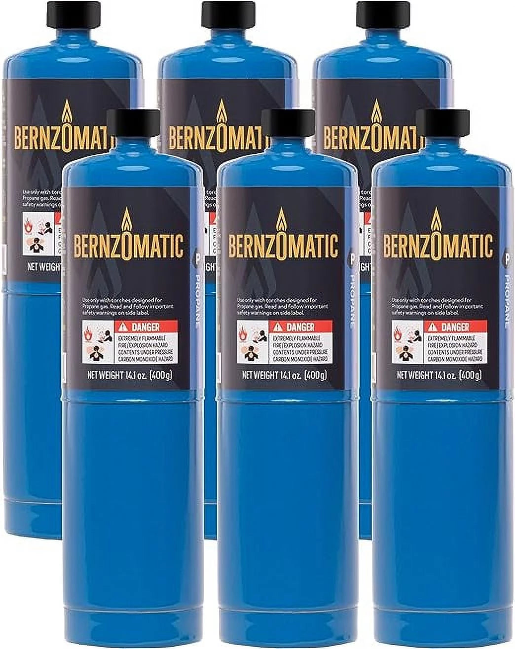 Bernzomatic Standard Propane Fuel Cylinder - Pack of 6