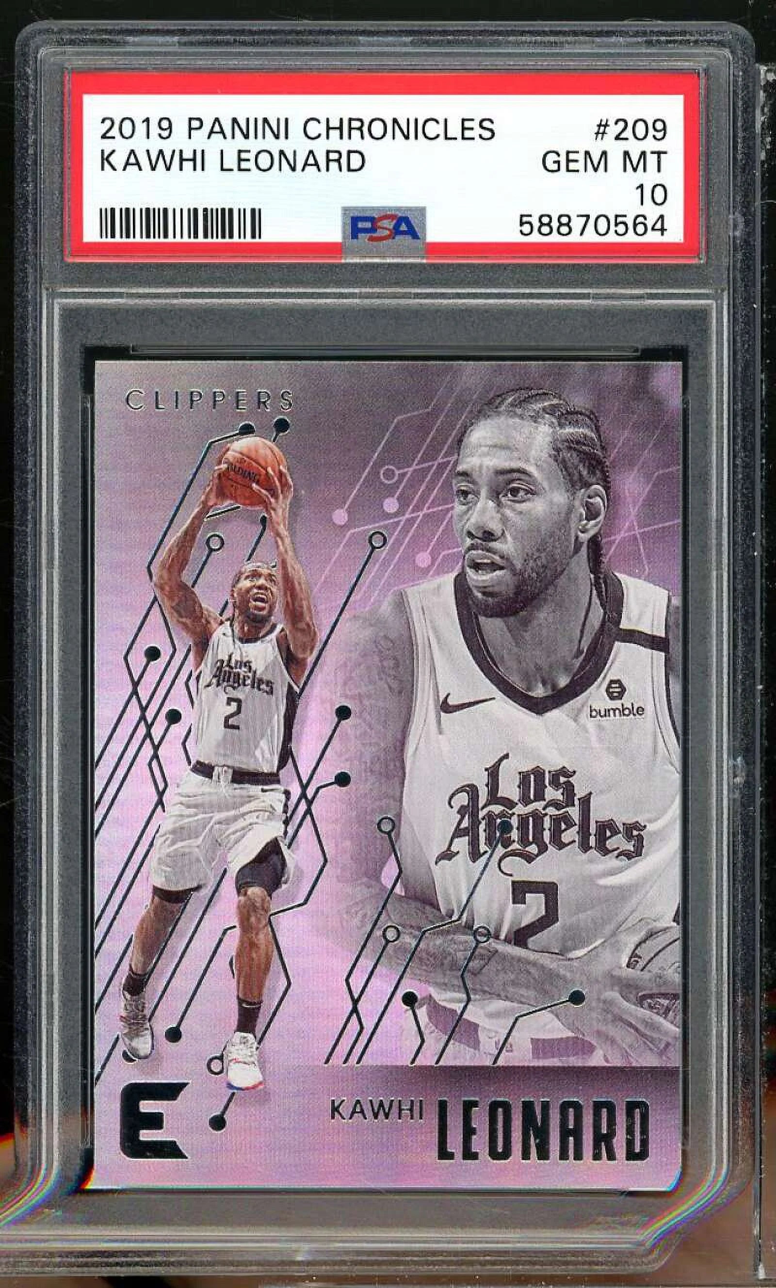 Kawhi Leonard Card 2019-20 Panini Chronicles #209 PSA 10