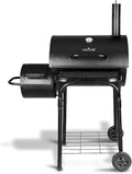 Pre-Owned NutriChef Kitchen Charcoal Grill Offset Smoker Portable SLCSG20 - Black (Fair)