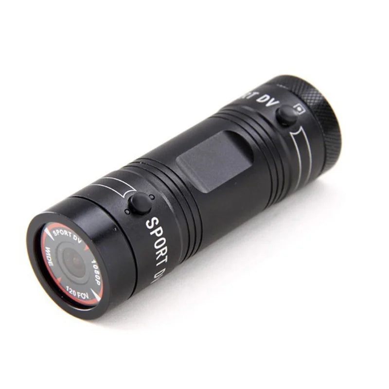 F9 Camera - 1080P Waterproof Action Camera for Sports, Metal Helmet, Outdoor Flashlight,Black,No memory card