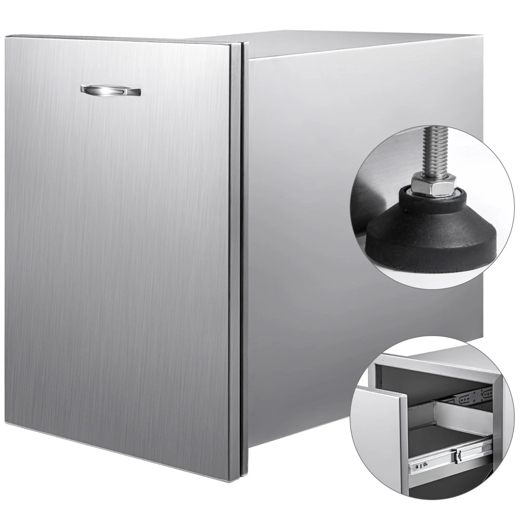 Bbq Island / Outdoor Kitchen Stainless Steel Narrow Trash Drawer