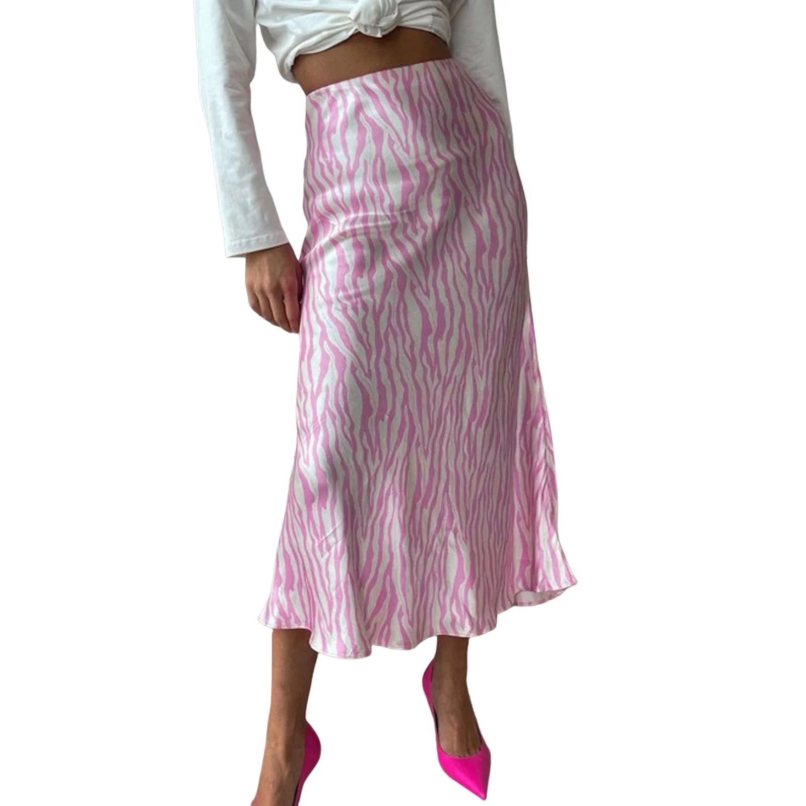 SZXZYGS Womens Long Dresses Casual Under 25 Women's French Printed Half Length Skirt Women's Mid Length Fashionable Fishtail A Line Skirt Easter