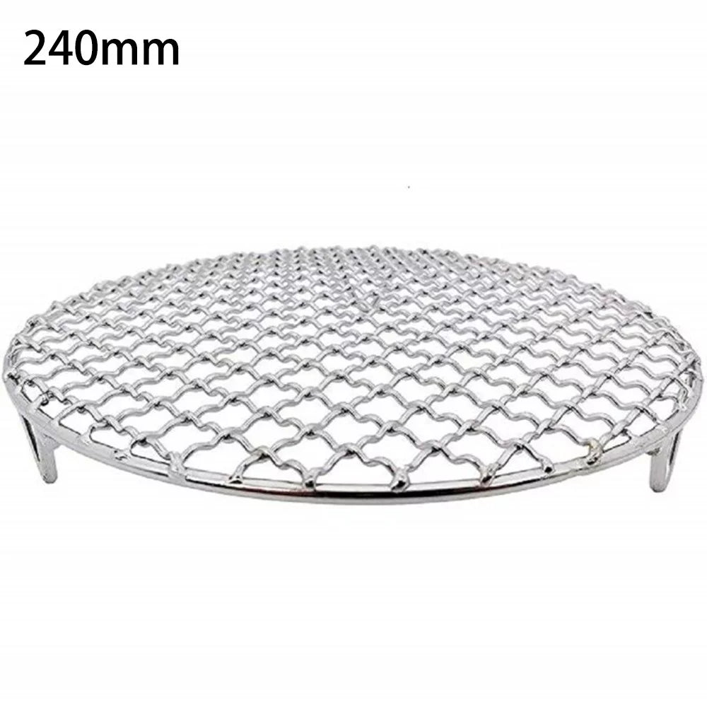 Sufanic 2.4cm Round Cooling Baking Rack 201 Stainless Steel Wire Oven Grill Sheet,Silver