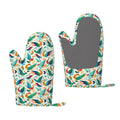 ZNDUO Kitchen Oven Gloves, Durable Heat Resistant Oven Gloves with Quilted Liner Non-Slip Textured Grip Perfect for BBQ, Baking, Cooking and Grilling, Birds Colorful