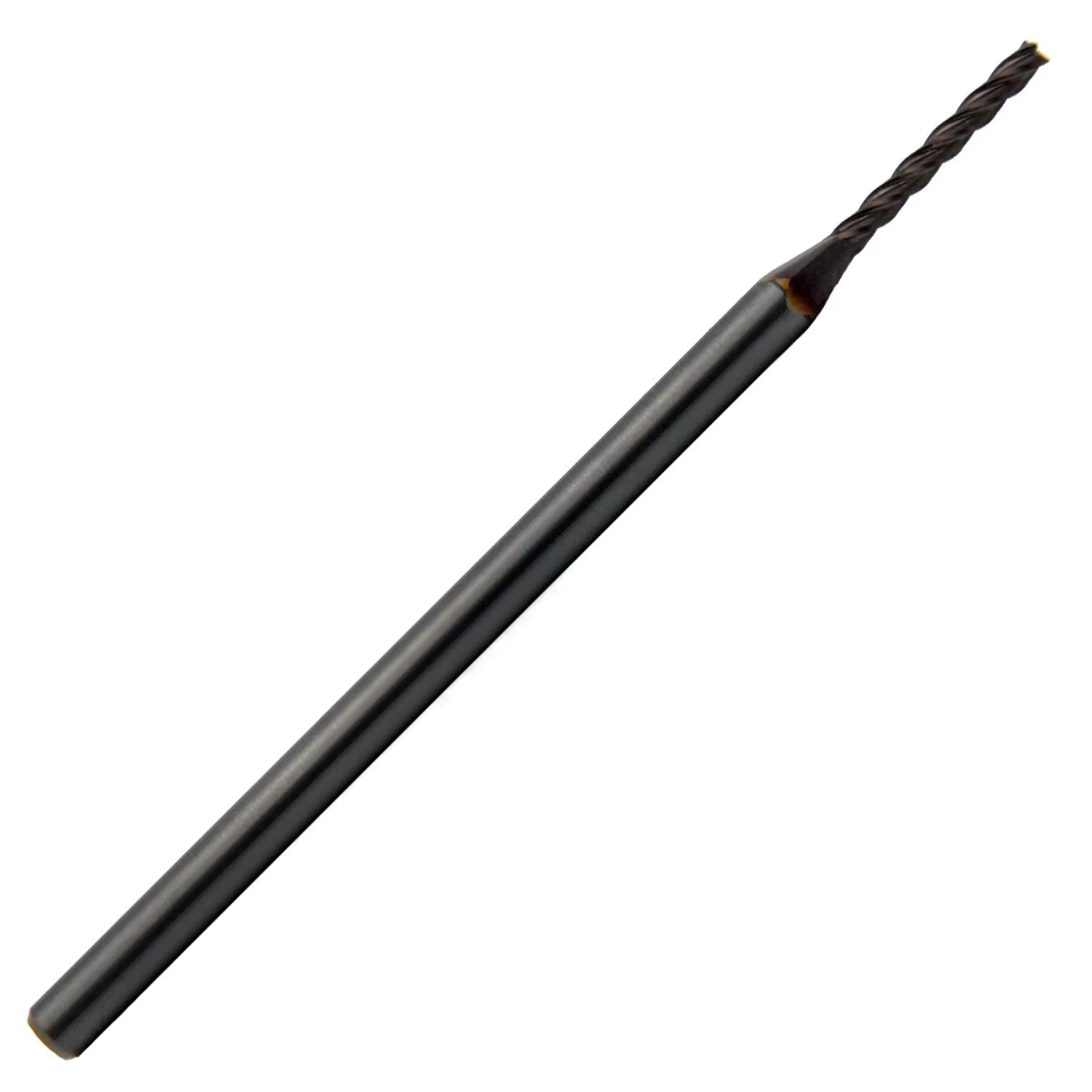 1/16 Diameter 4 Flute Single End 30¡ã Carbide End Mill X-Long nACo Coated, 1/2Length of Cut, 1/8 Shank, 2-1/2 OAL