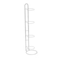 yotijar 4 Tier Ball Rack Basketball Accessories Living Room Basketball Storage Shelf White