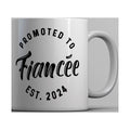 Promoted To Fiancee 2024 Mug Funny Family Wedding Announcement Coffee Cup