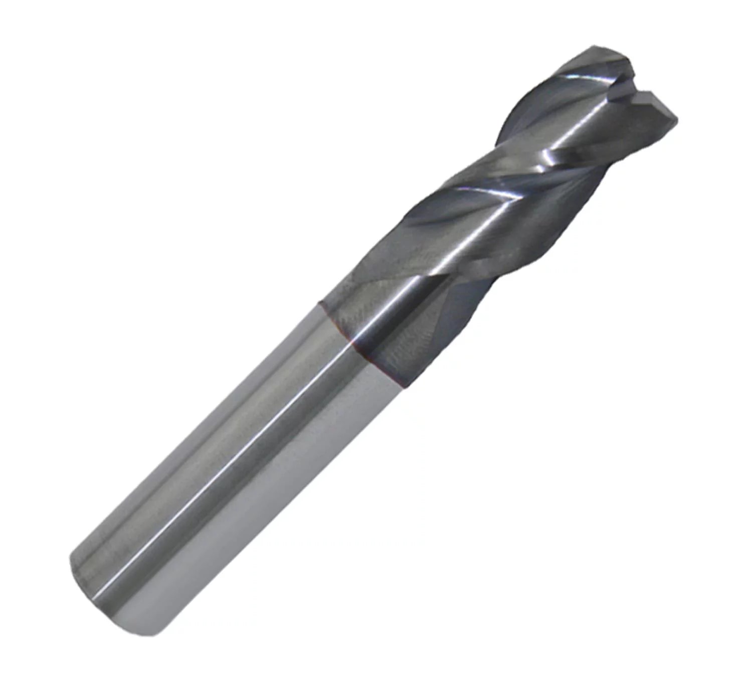 3/8 3 Flute Single End Carbide End Mill 40¡ã Degree Helix TiCN Coated 1 Flute Length, 2-1/2OAL