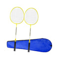 Tnarru 2Pcs Badminton Rackets Set Badminton Racquets Portable with Rackets Bag Badminton Shuttlecock for Games Lawn Indoor Backyards yellow