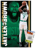 NBA Boston Celtics - Jaylen Brown 21 Wall Poster with Pushpins, 14.725 x 22.375