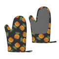 ZNDUO Kitchen Oven Gloves, Durable Heat Resistant Oven Gloves with Quilted Liner Non-Slip Textured Grip Perfect for BBQ, Baking, Cooking and Grilling, Pineapple Seamless