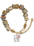 Love with Pink Softball Two Tone Christian Bead Bracelet