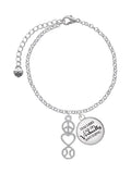Delight Jewelry Peace - Heart - Softball Dome Teachers Can Do Virtually Anything Charm Bracelet