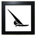 Sports Surfing Sailboat Player Black Square Frame Picture Wall Tabletop