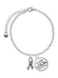 Delight Jewelry Silvertone Ribbon with Softball Dome Teachers Can Do Virtually Anything Charm Bracelet