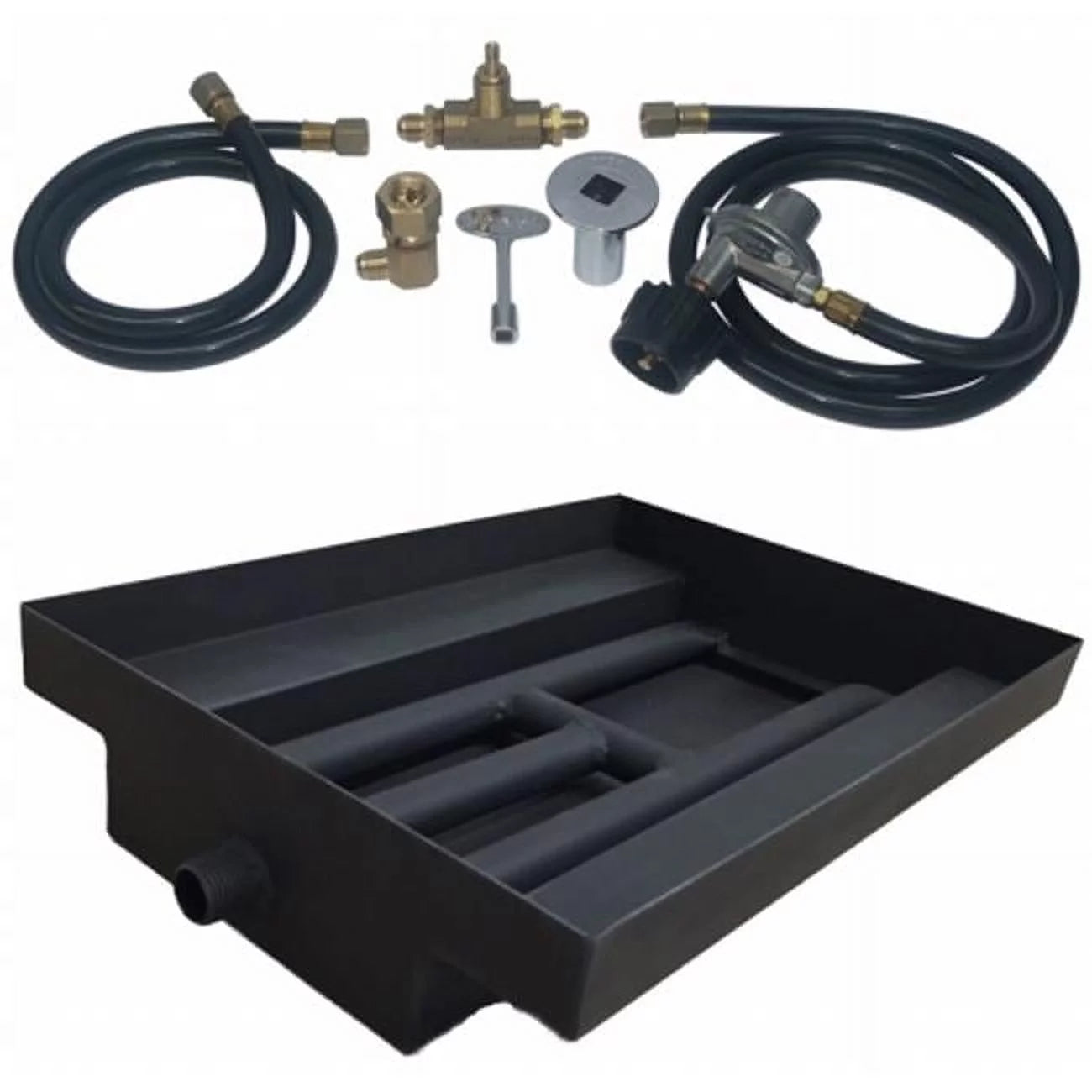 27 in. 14GA Powder Coated Burner Island Kit - Liquid Propane