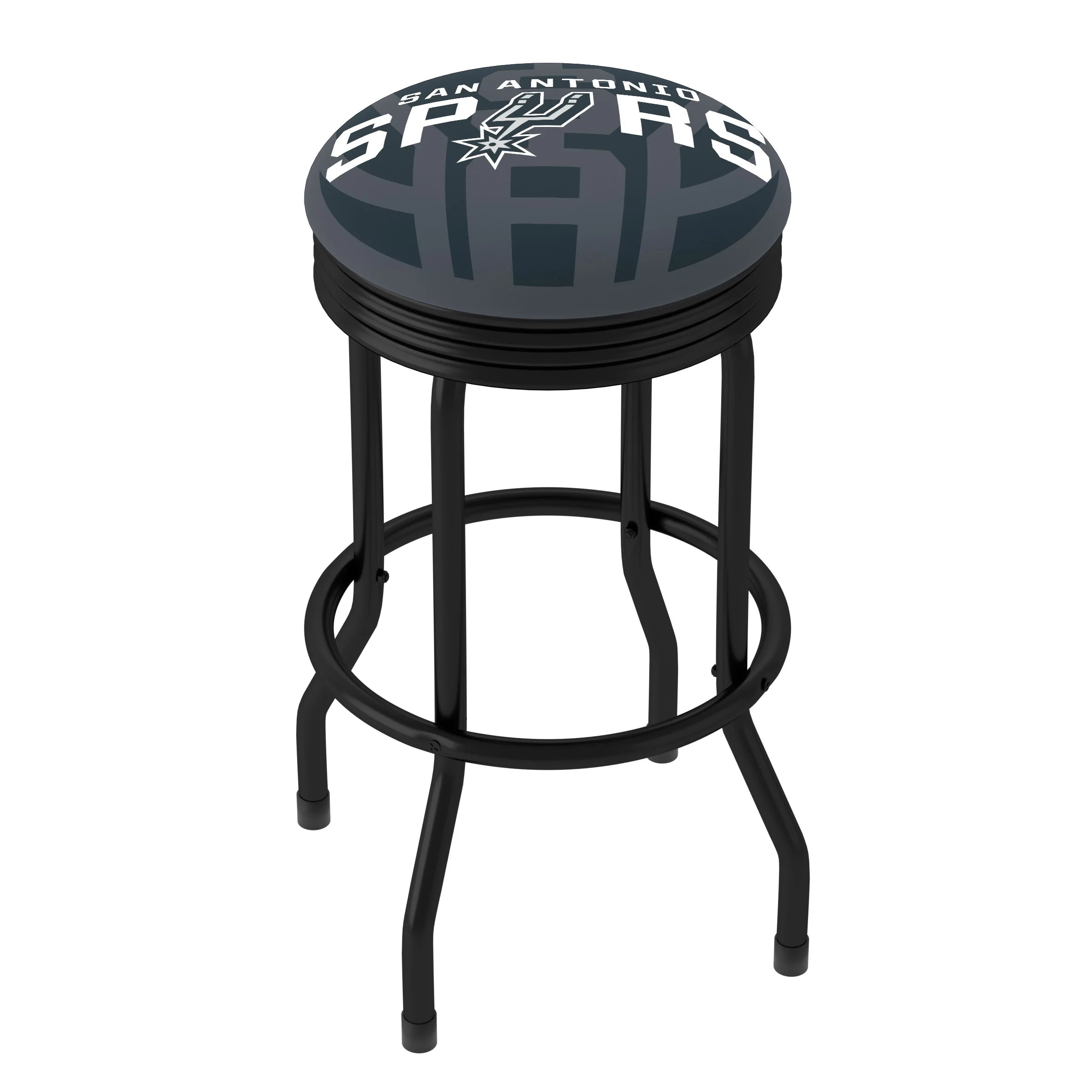 Trademark Gameroom San Antonio Spurs Fade Black Ribbed Barstool