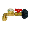 kesoto Refill Adapter Gas Tank Connector Gas Tank Atapter Quick Connecting with and Gauge for RV Cooker