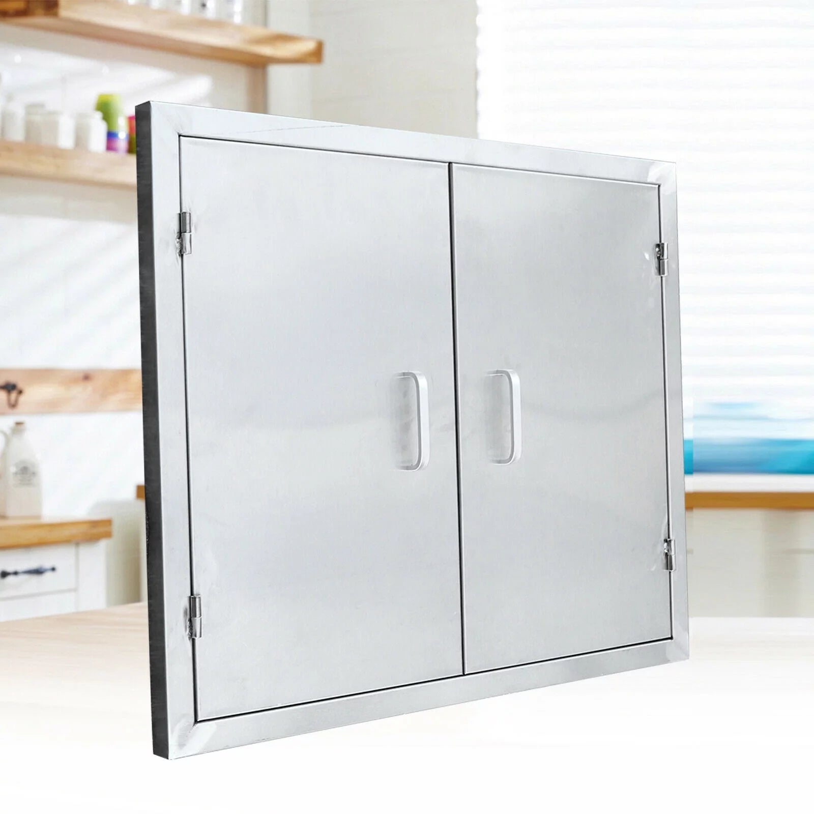 28x24 Stainless Steel Access Door Outdoor Kitchen / BBQ Island Double Doors