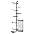 Multifunctional Sports Ball and Sporting Goods Holder, Ball Racks Basketball Racks Storage Racks Assembled Entryway Organizer, 5 Tier Black