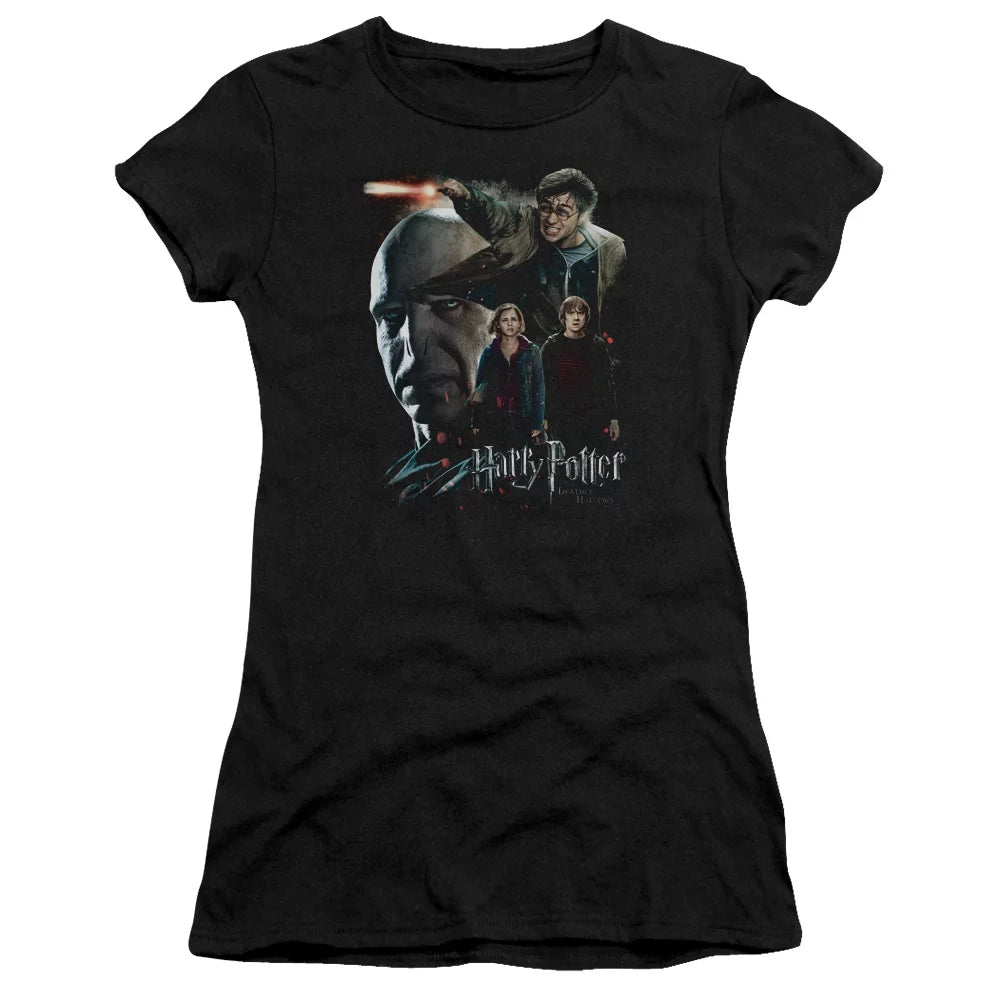 Harry Potter - Final Fight - Juniors Teen Girls Cap Sleeve Shirt - Large
