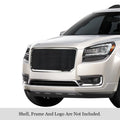 2013-2016 Gmc Acadia With Logo Cover Stainless Steel Black Powder Coated Finish 8X6 Horizontal Billet Black Stainless Steel Billet Grille