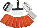 LUUFILx Griddle Cleaning Kit for 15 Pieces - Heavy Duty Grill Cleaner Kit with Grill Stone, Griddle Scraper, & Griddle Brush with Stainless Steel Handle