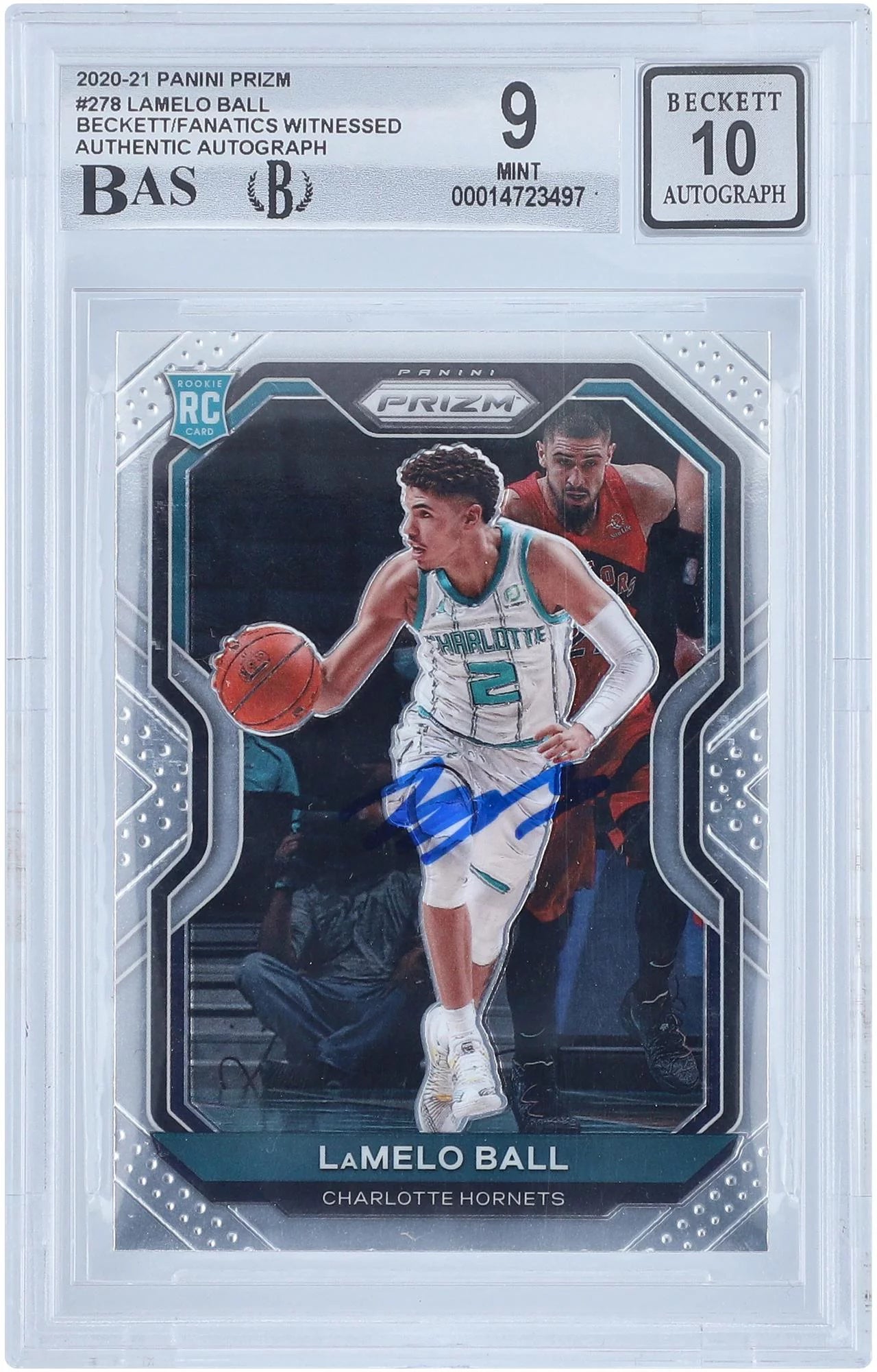 LaMelo Ball Charlotte Hornets Autographed 2020-21 Panini Prizm 6 #278 Beckett Fanatics Witnessed Authenticated 9/10 Rookie Card - Fanatics Authentic Certified