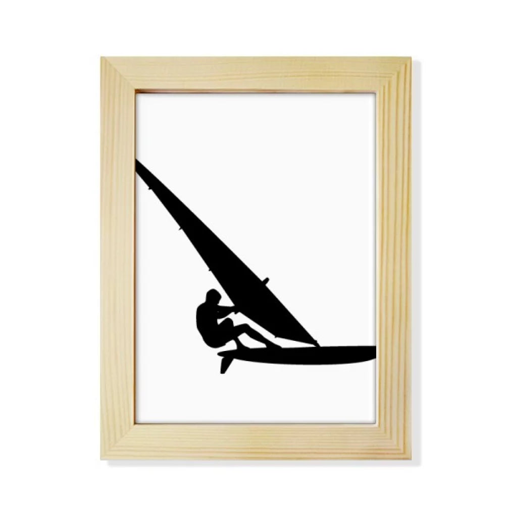 Sports Surfing Sailboat Player Desktop Adorn Photo Frame Display Art Painting Wooden