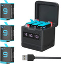 TOMSHEIR 2000mAh Hero 10/9 Battery 2-Pack and 3-Channel USB Storage Quick Charger with High Speed Micro SD Card Reader Function (Fully Compatible with Gopro Hero 10 Gopro Hero 9 Black Official)