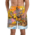Kll Animals On Noah'S Ark1 Men'S Casual Summer Beach Shorts Hawaiian Shorts With Pockets-Small