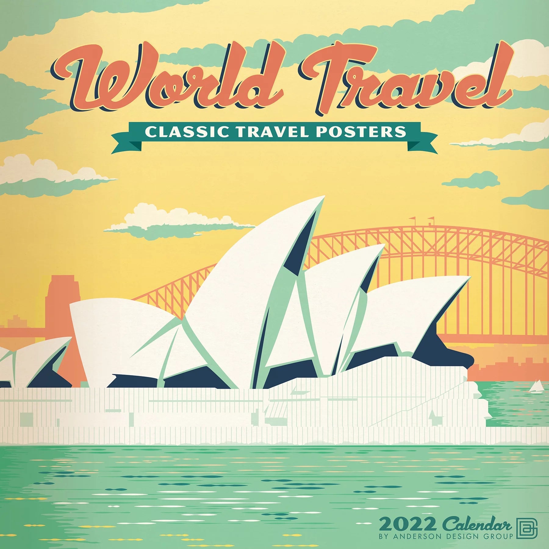 Willow Creek Press World Travel Vintage Art Posters 2022 Wall Calendar by Anderson Design Group
