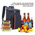 Walmeck 18L Large Capacity Leak Proof Lunch Backpack Thermal Large Picnic Cool and Warm Insulated Bag  Food and Beverage Storage Shoulder Bag