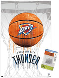 NBA Oklahoma City Thunder - Drip Basketball 21 Wall Poster with Pushpins, 14.725 x 22.375