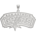 LogoArt NBA San Antonio Spurs 14kt White Gold Extra Large Pendant