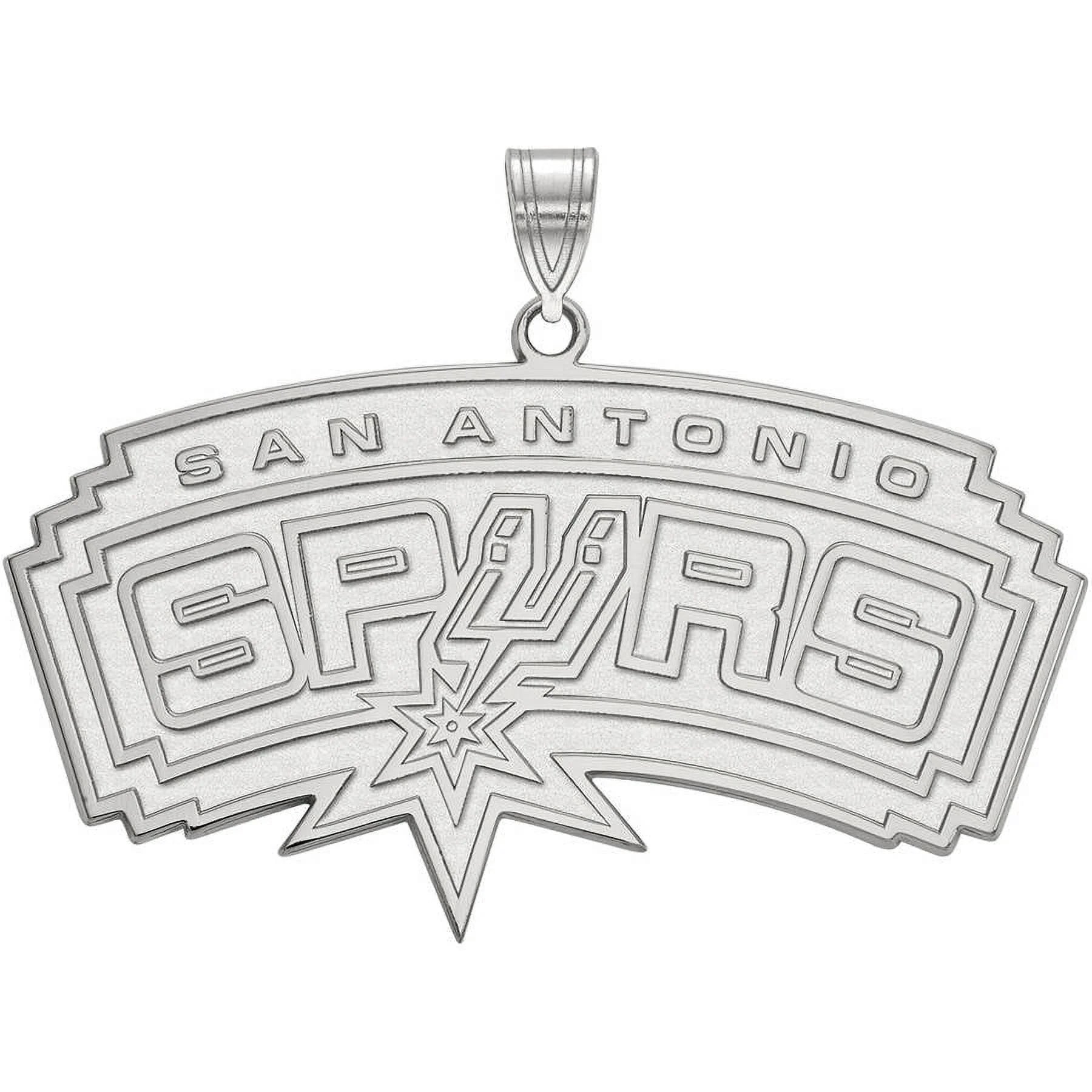 LogoArt NBA San Antonio Spurs 14kt White Gold Extra Large Pendant