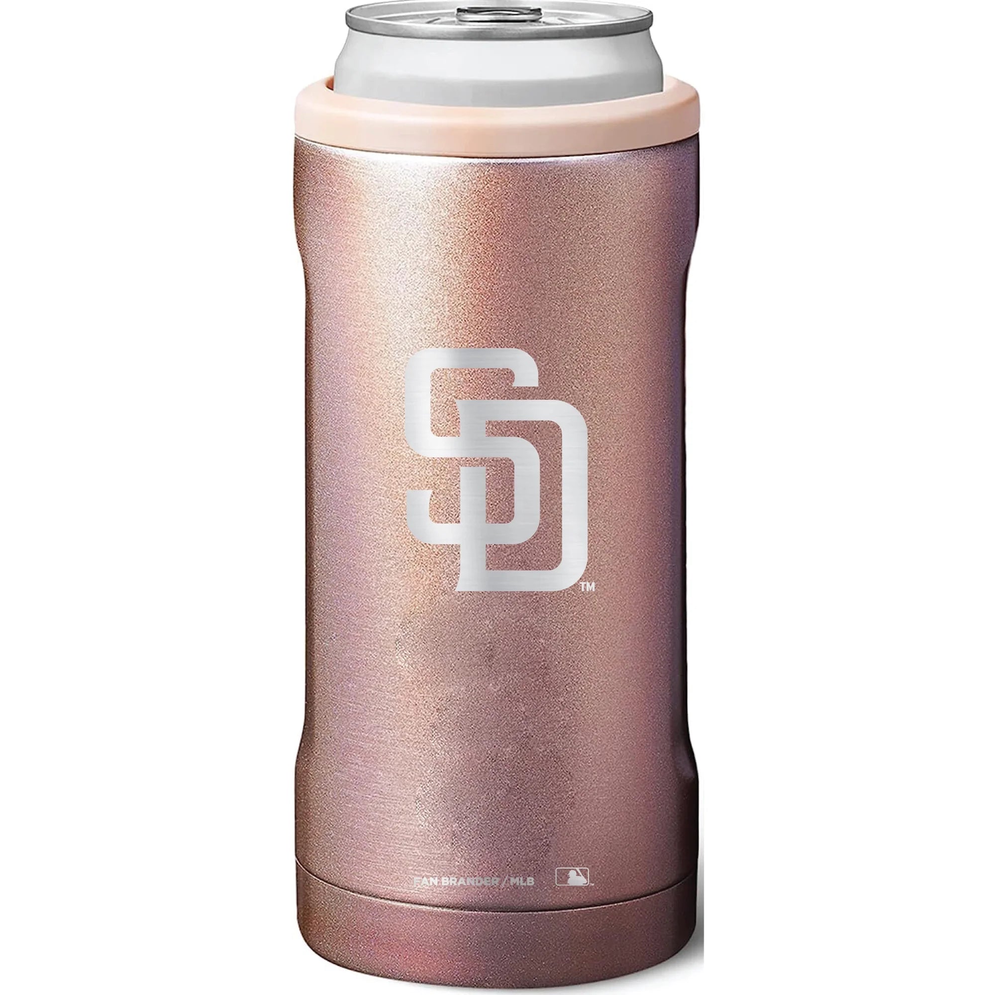 BruMate San Diego Padres 12oz. Primary Mark Glitter Slim Can Cooler