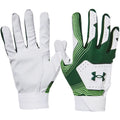 Under Armour Youth Clean Up 21 Baseball Batting Gloves Dark Green/White Large /Dark Green|White