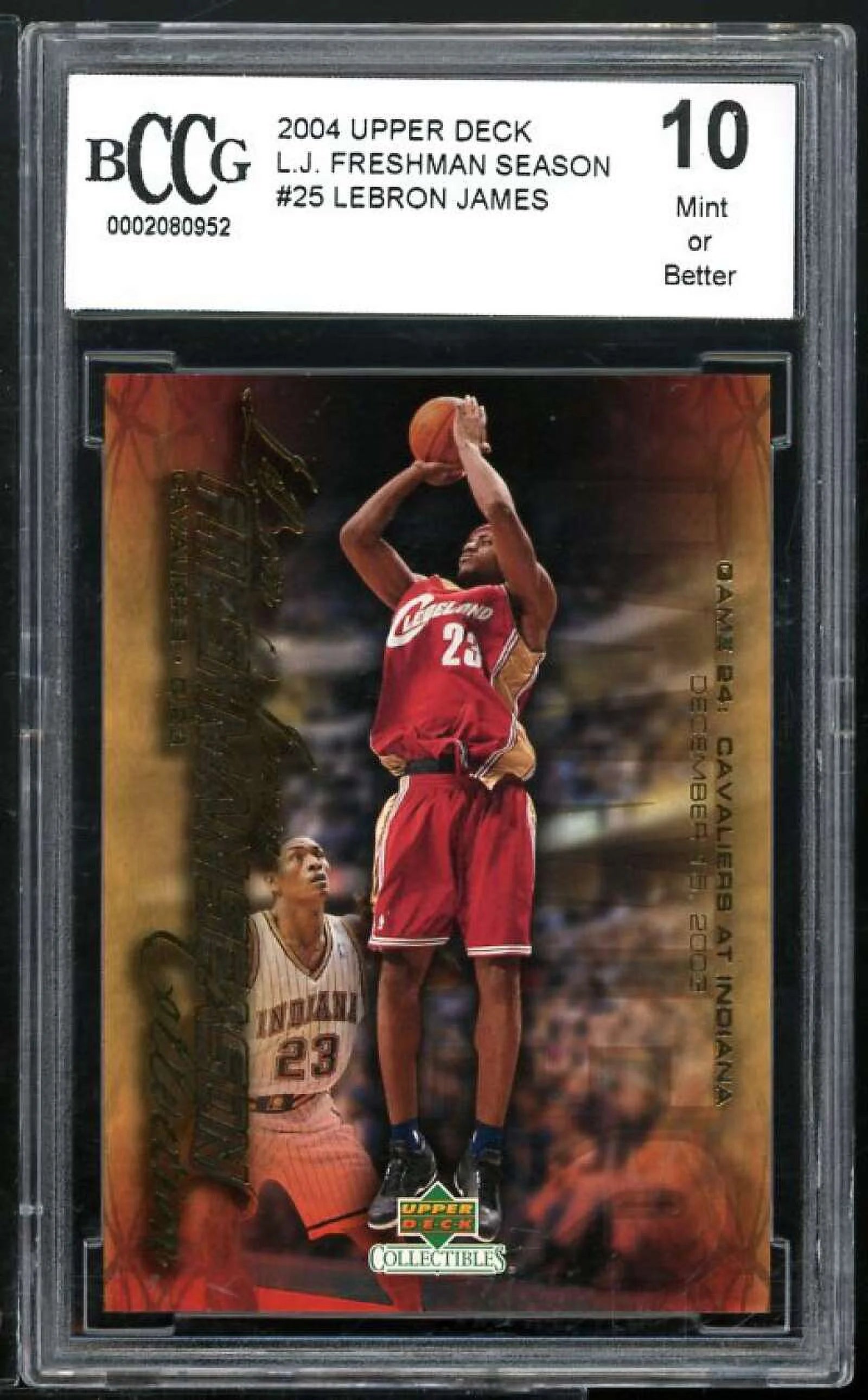 2004 UD LeBron James Freshman Season #25 LeBron James Rookie BGS BCCG 10 Mint+