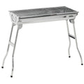Portable Charcoal Grill, Stainless Steel Folding Outdoor BBQ Grill for Backyard Cooking, Camping, Picnic and Travel Party with Pan, Grill Rack, Shelves, Hooks