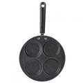 Dekaim Frying Pan, 4 Holes Non Stick Coating Frying Pan Home Kitchen Cookware Cooking Tool for Fried Eggs(4 Round Holes)