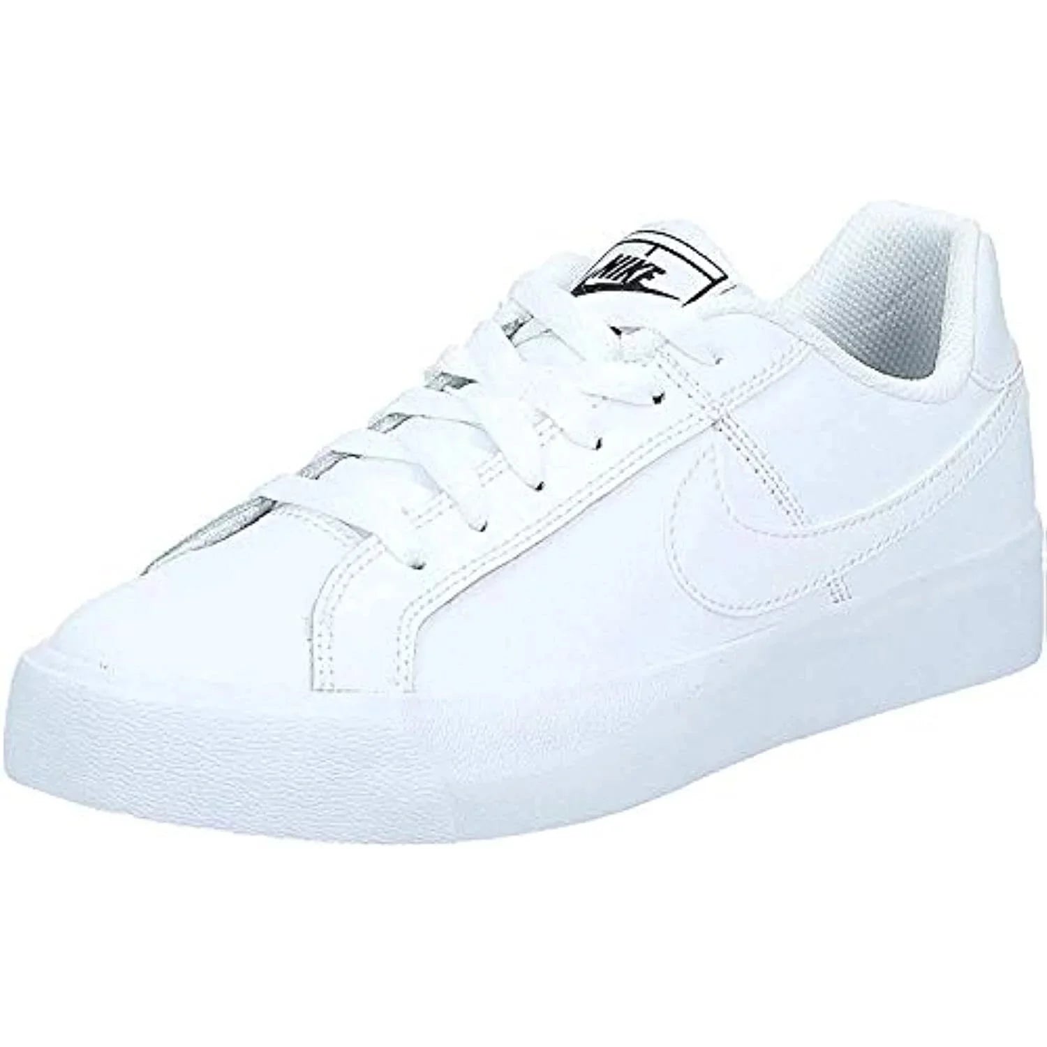 Nike Women's Court Royale AC Sneaker, White/White-Black, size 7 US (W)